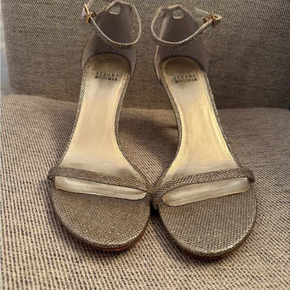 Stuart Weitzman Metallic Gold Heels